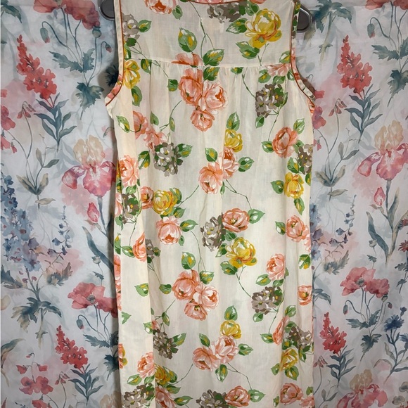 Vintage Floral Sleeveless Nightgown - Picture 7 of 8